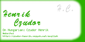 henrik czudor business card